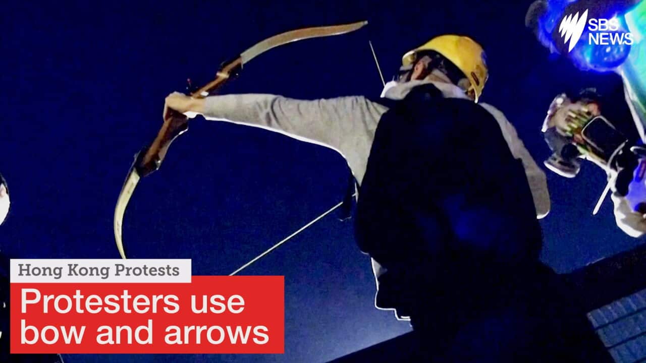 HK Protest Bow and arrows