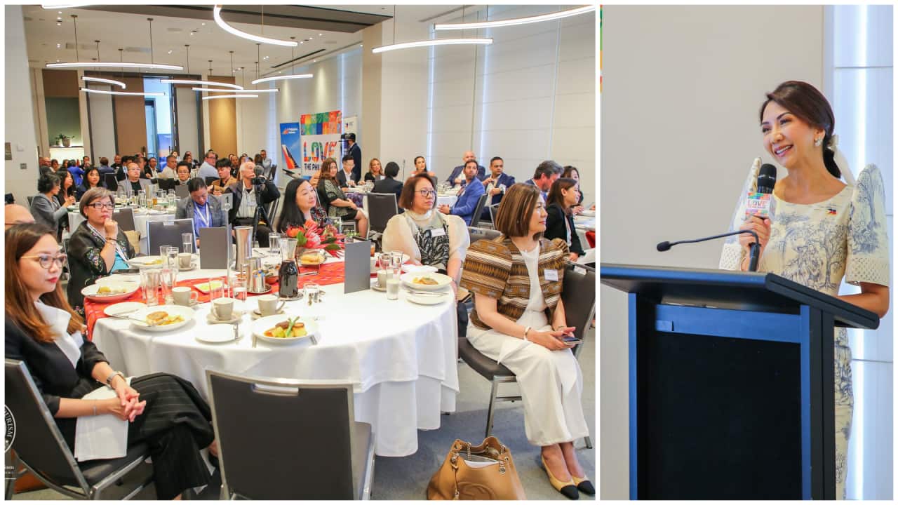 DOT Secretary Christina Frasco (right photo) called on Filipino community leaders and the Australia Philippines Business Council (APBC) to unite in promoting Philippine tourism among Australians on the sidelines of the 24th World Travel & Tourism Council (WTTC) Global Summit in Perth on October 9, 2024.