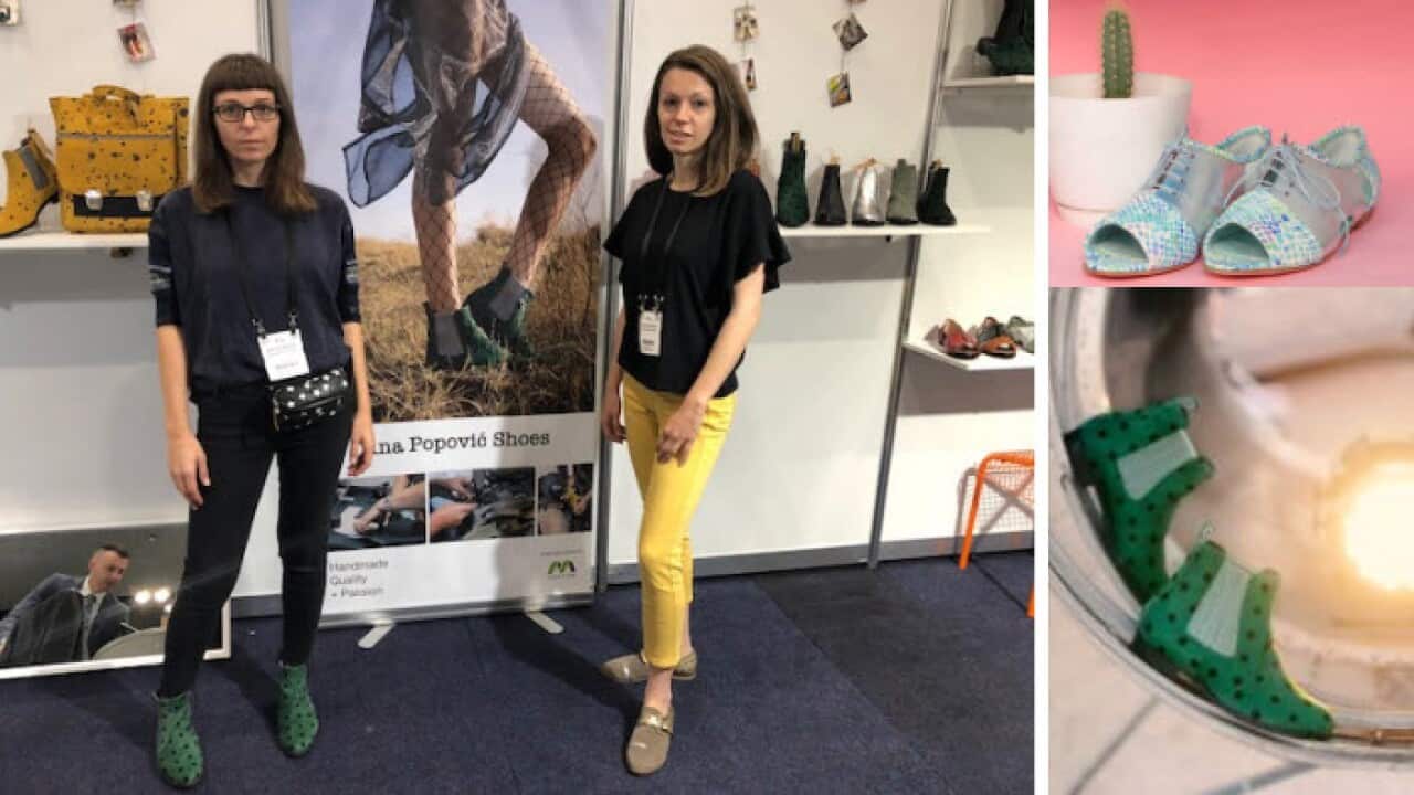 Ana Popovic and Maja Radovic at Footwear & Leather Show Australia