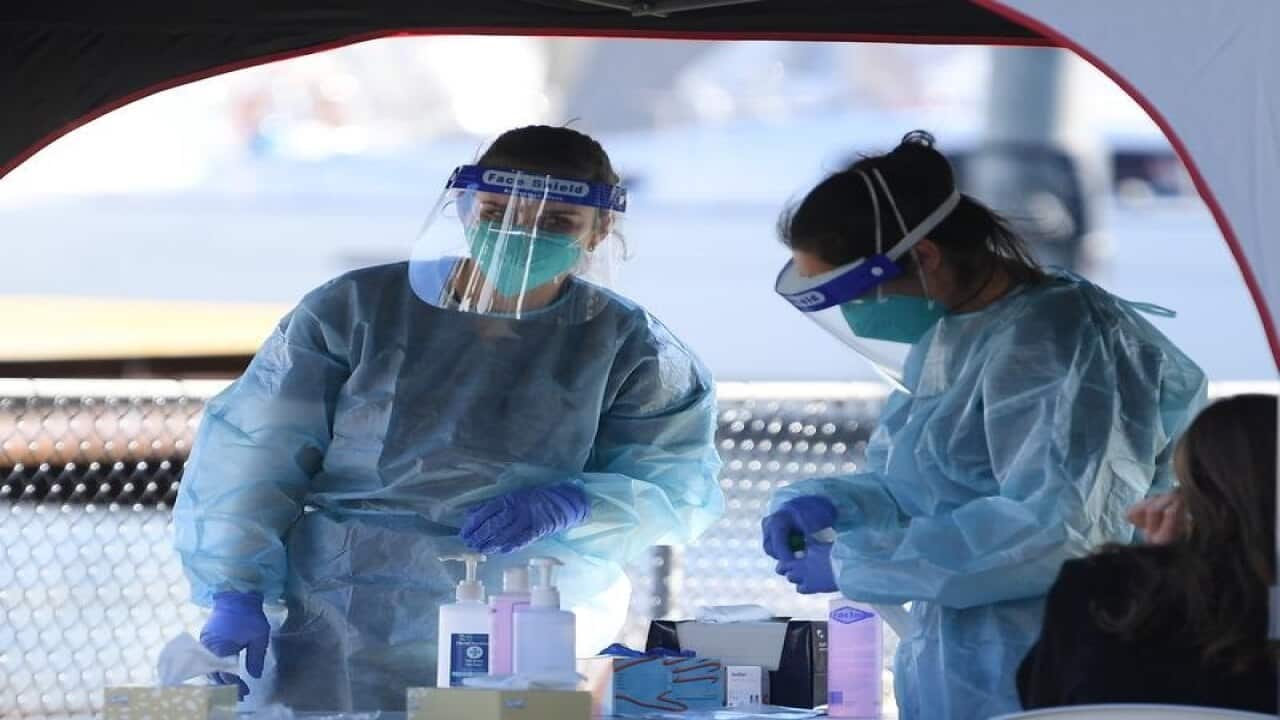 Health workers in Sydney.