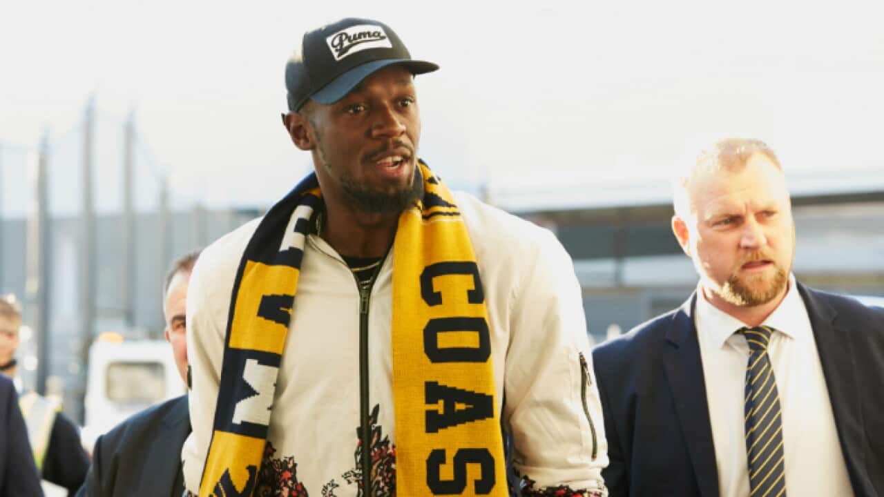USAIN BOLT Sydney AIRPORT ARRIVAL