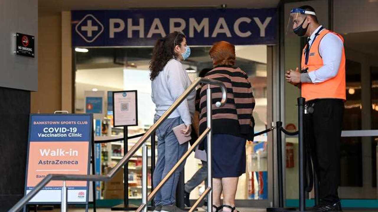 NSW Health Walk-in AstraZeneca vaccination clinic at the Bankstown