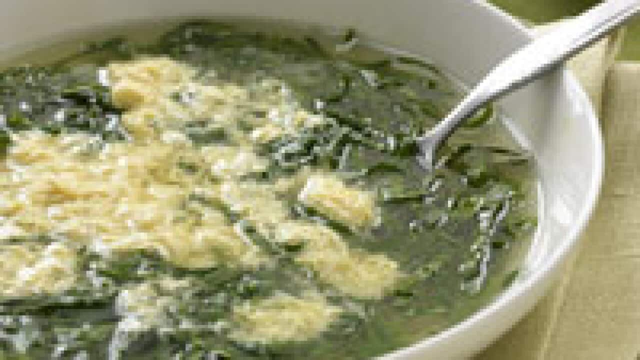 Spinach and egg soup