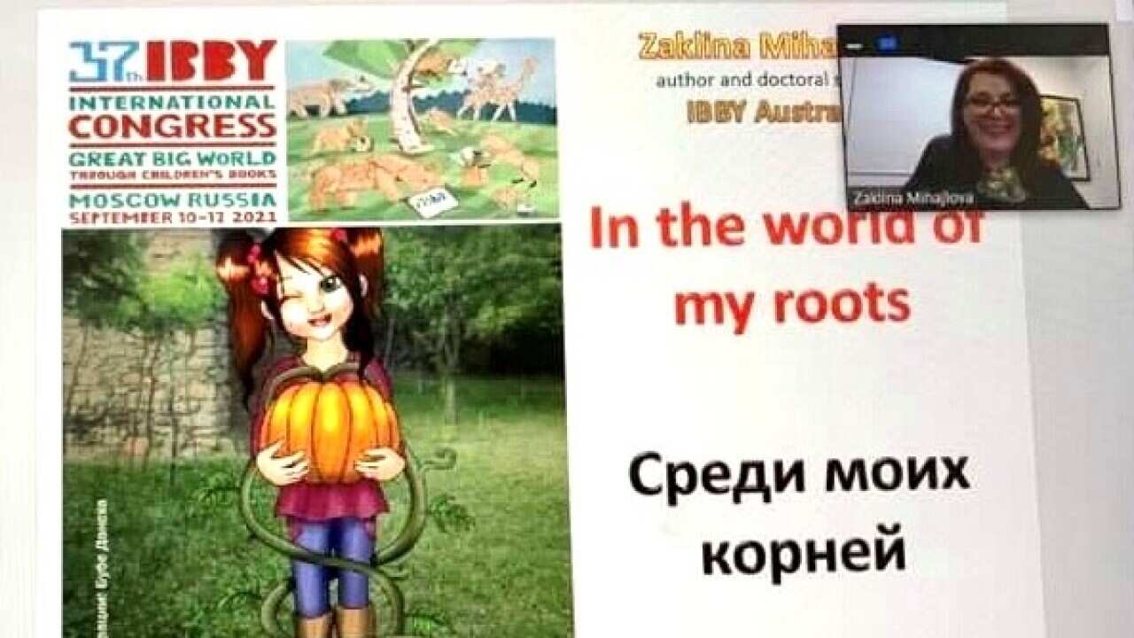 Macedonian Australian author Zaklina Mihajlova participate online during 37th IBBY Congress on children's books, held in Moscow 10-14 September
