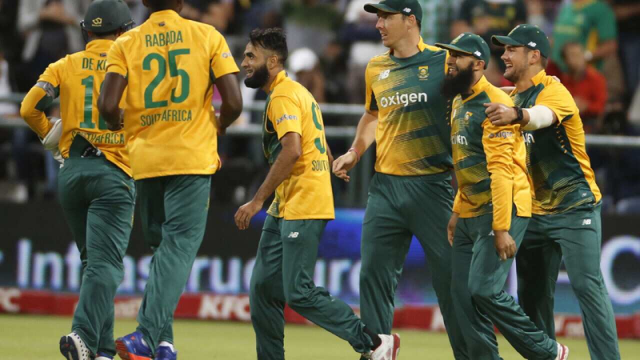 Members of the South African cricket team