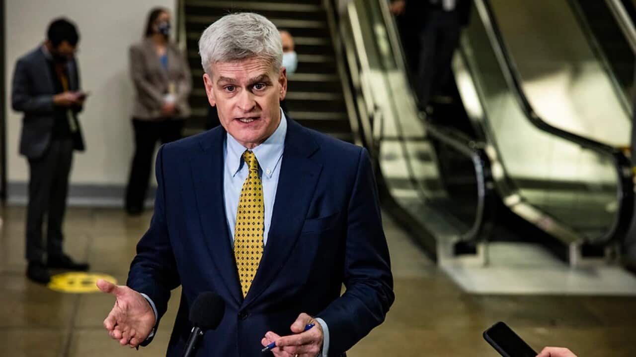 Republican Senator Bill Cassidy, pictured on 12 February, has been censured after he voted to convict Donald Trump in Senate impeachment proceedings.