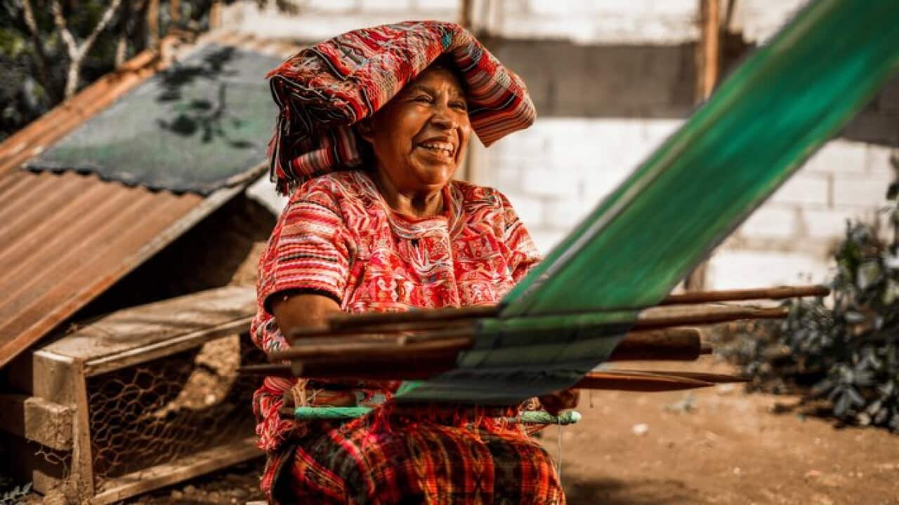 il tipico Telar de Cintura della tradizione Maya, Cooperativa Trama Textiles, Guatemala (Ayni cooperazione)