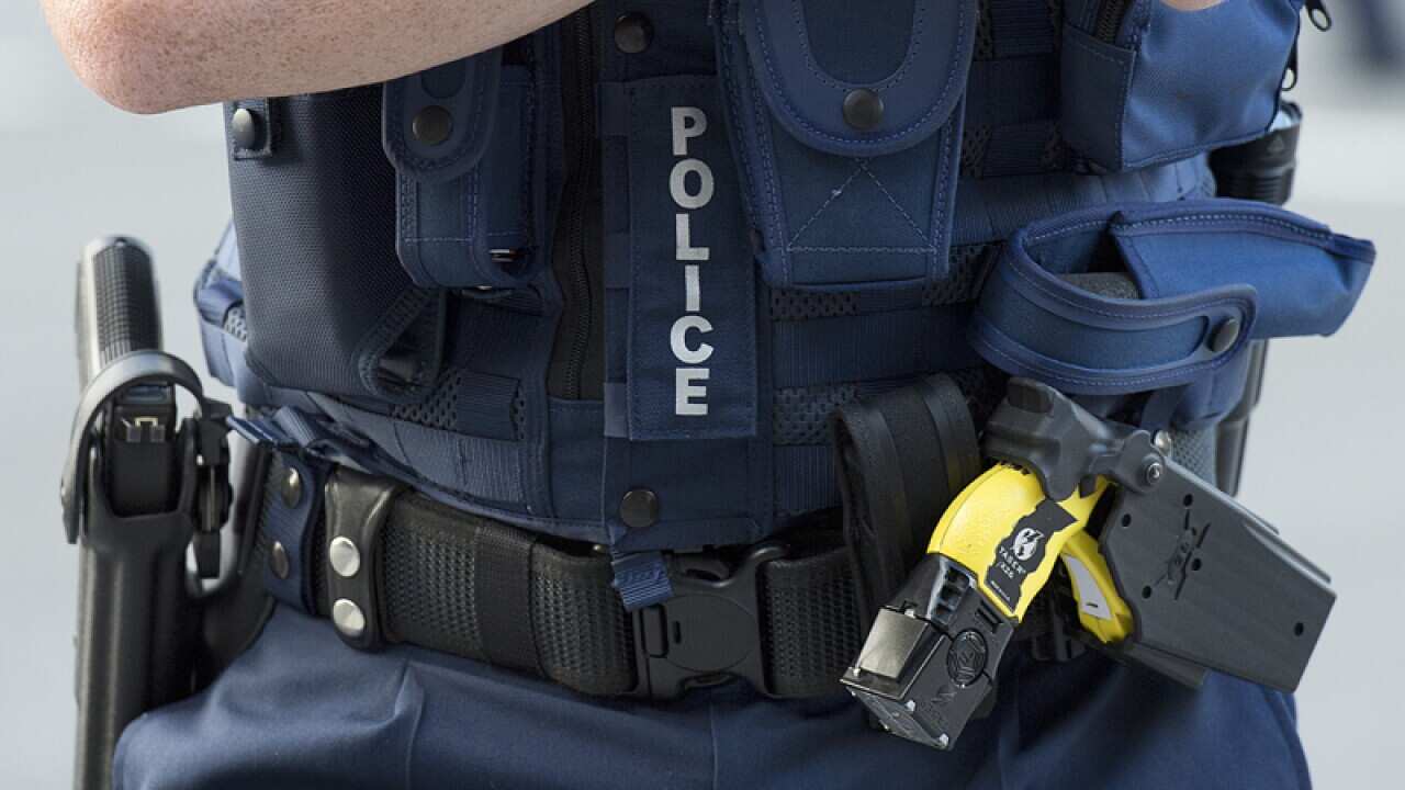 Stock photograph of a Queensland Police Officer