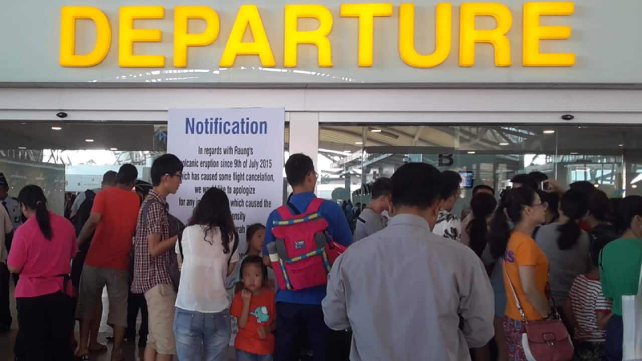 International passengers at Ngurah Rai International Airport, Bali