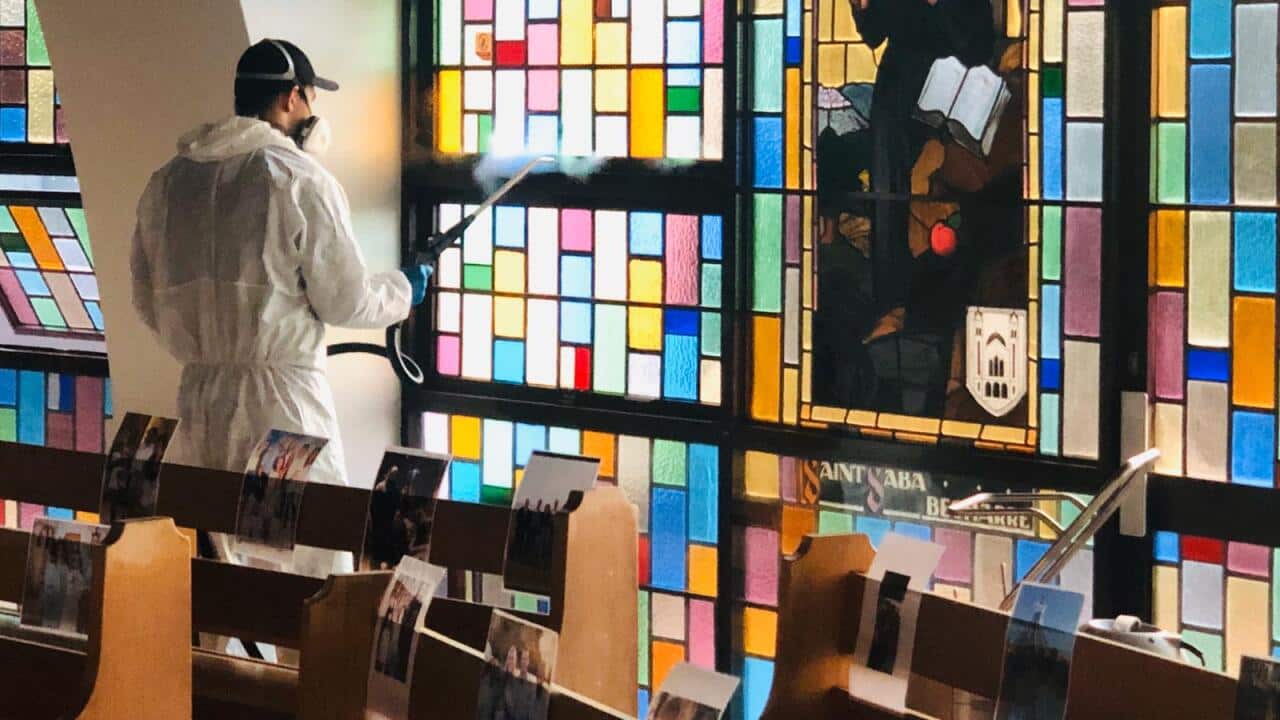 Three attendees of Our lady of Lebanon Cathedral in Harris Park have tested positive for COVID-19.