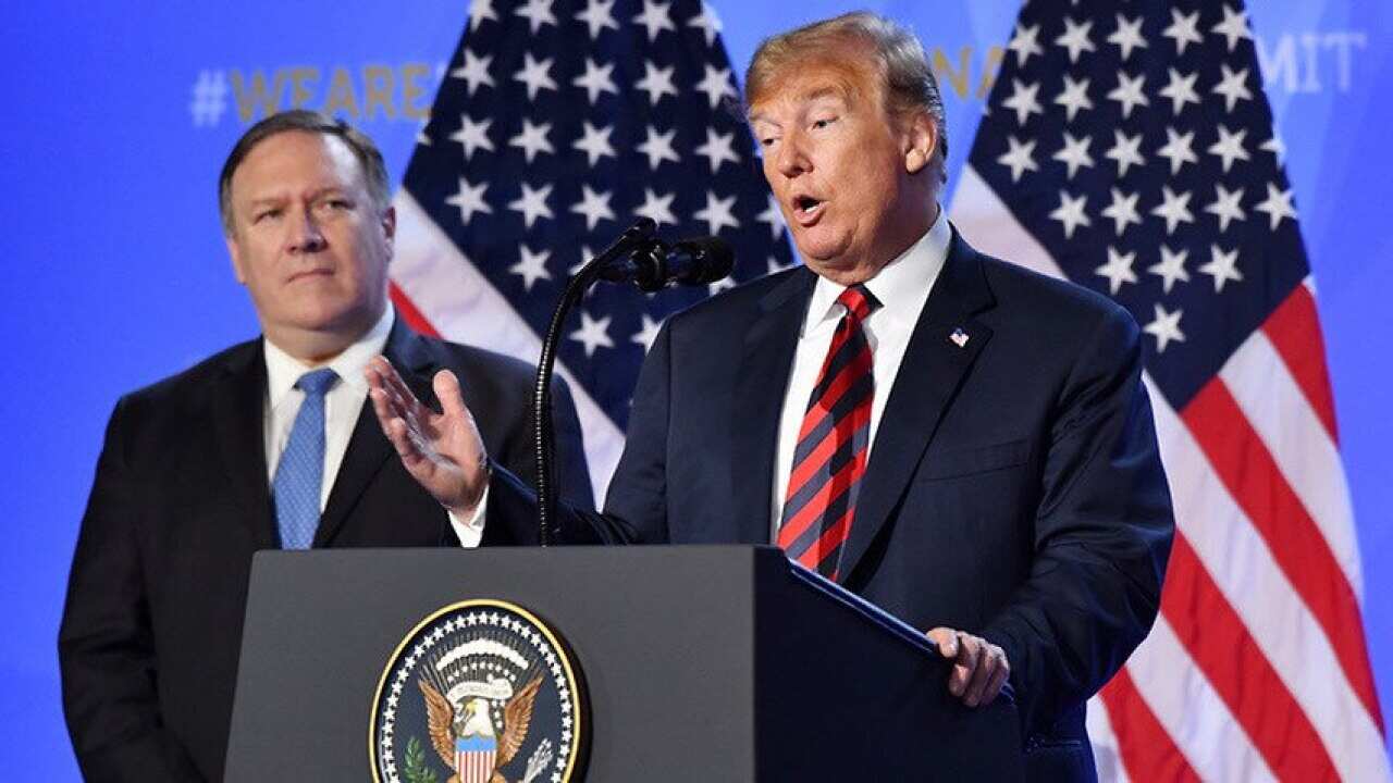 Donald Trump at the NATO summit.