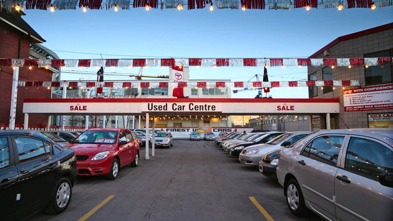 Used car showroom, United Kingdom.
