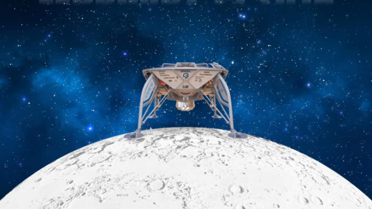 Beresheet on the Moon (Illustration)