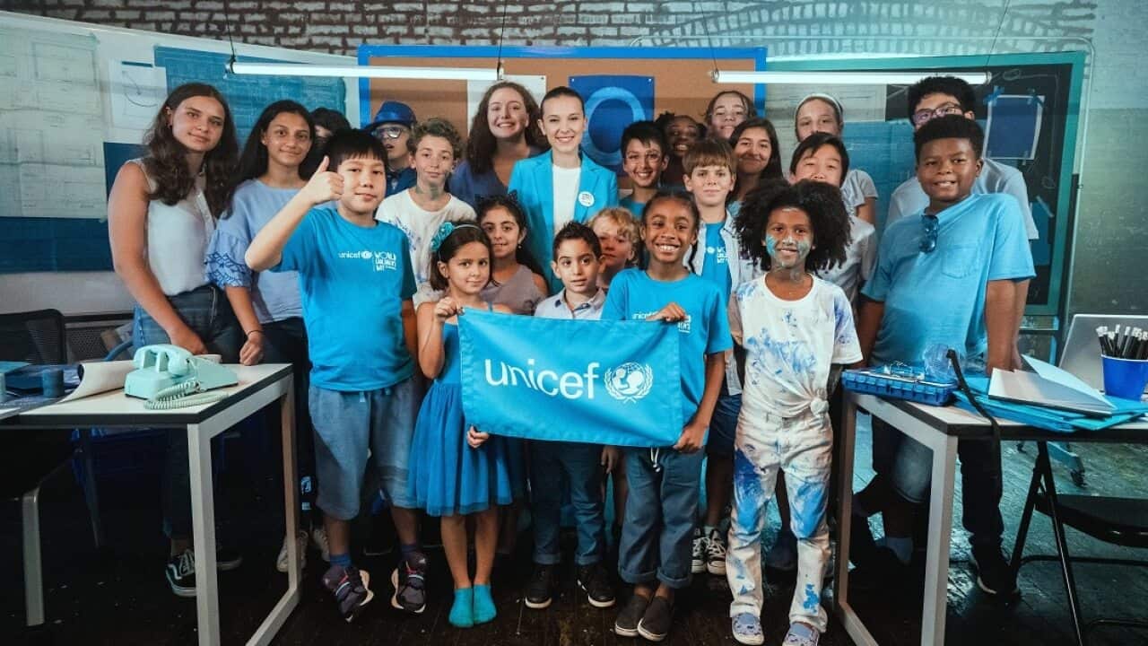 Actor Millie Bobby Brown has teamed up with UNICEF to help mark this year's World Children's Day.