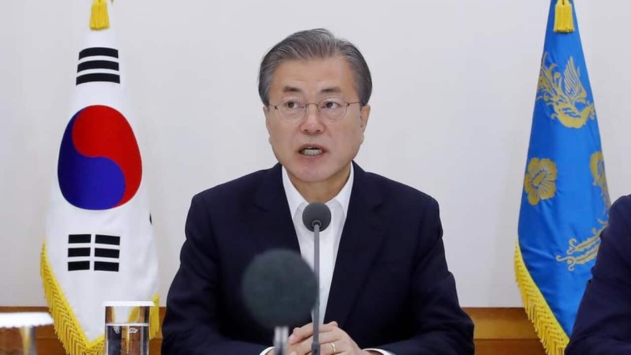 South Korean President Moon Jae-in.