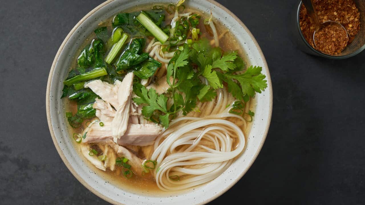 Thai chicken noodle soup