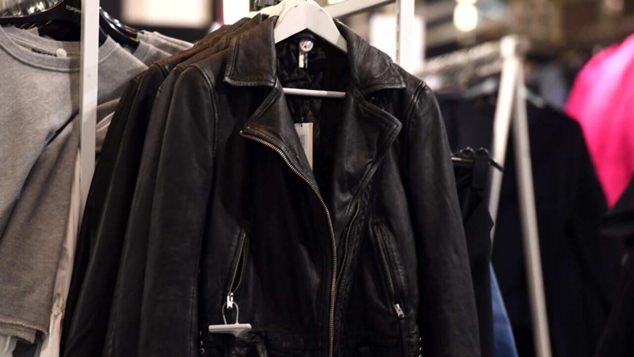 Clothing inside a store