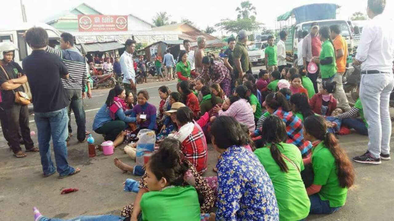 Garment worker truck accident in Kampong Cham on 11th November 2017.