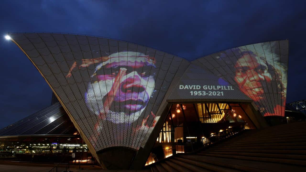 Sydney Opera House Bennelong Sails Illuminated To Celebrate David Gulpilil Ridjimiraril Dalaithngu