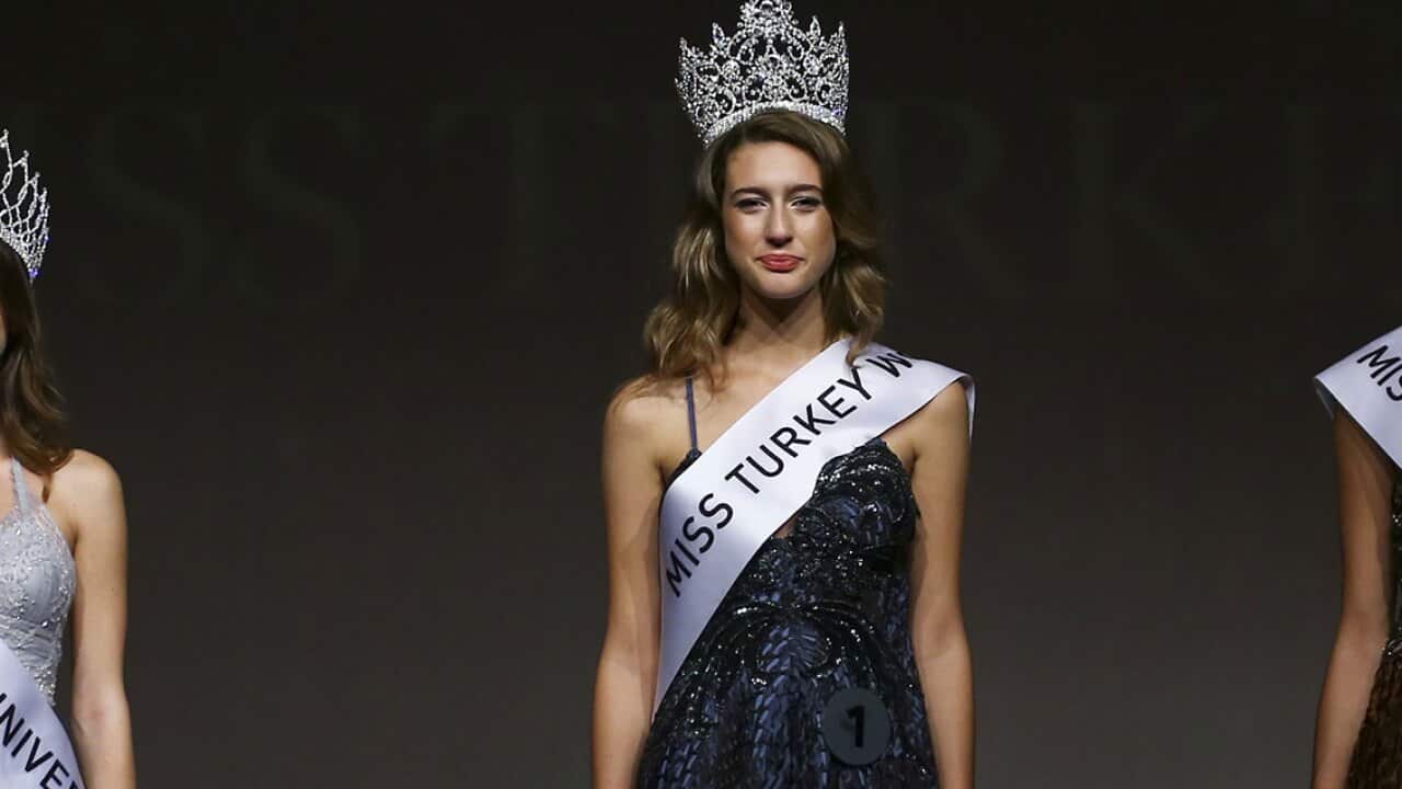 Itir Esen crowned as Miss Turkey World in September 2017. 