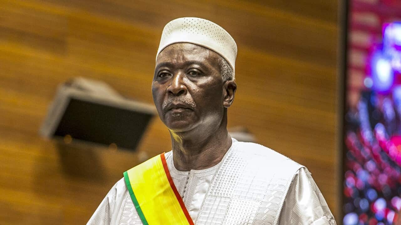 President Bah N'Daw during his swearing-in ceremony in the capital Bamako, Mali, 25 September, 2020.