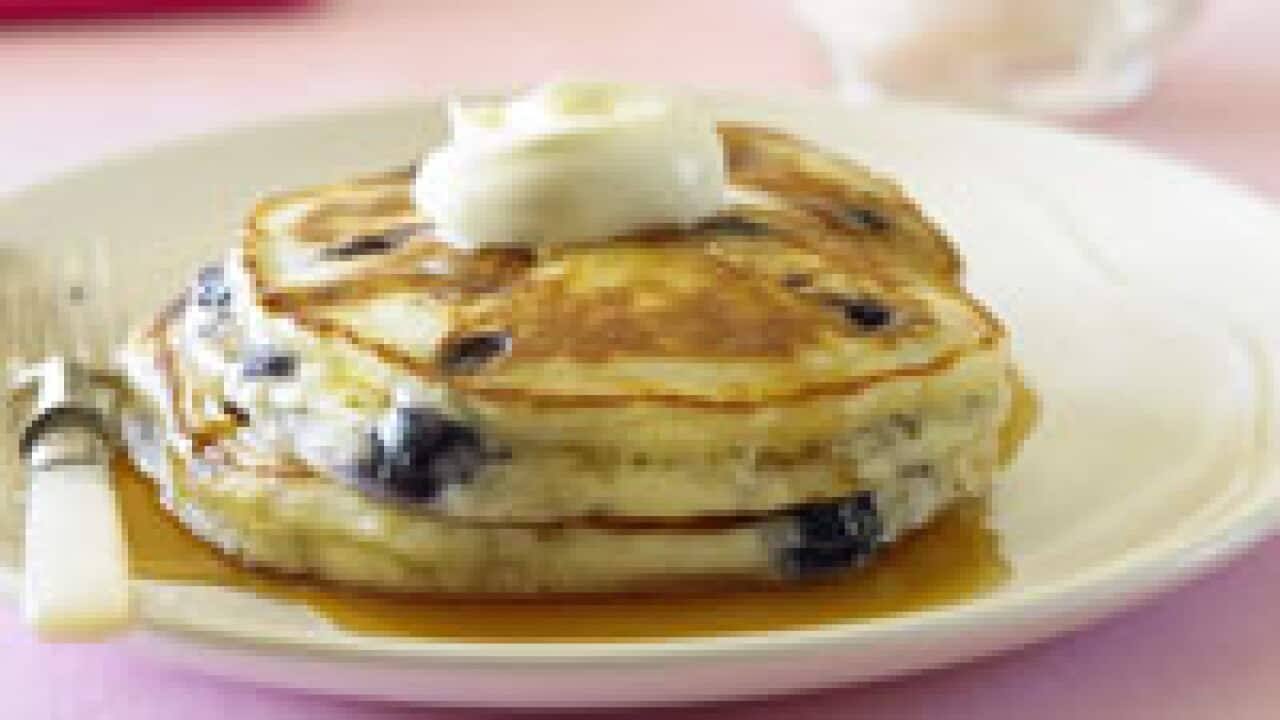 Blueberry buttermilk pancakes