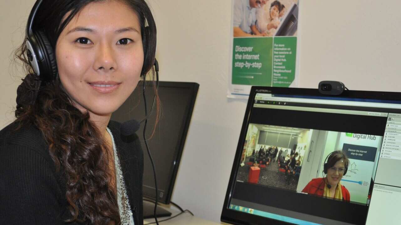 Virtual classroom student Joanna Wang. (AMES)