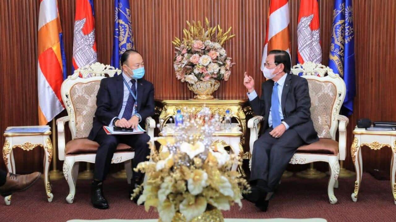 Australia Ambassador to Cambodia Pablo Kang meets with Cambodia Minister of Water Resource
