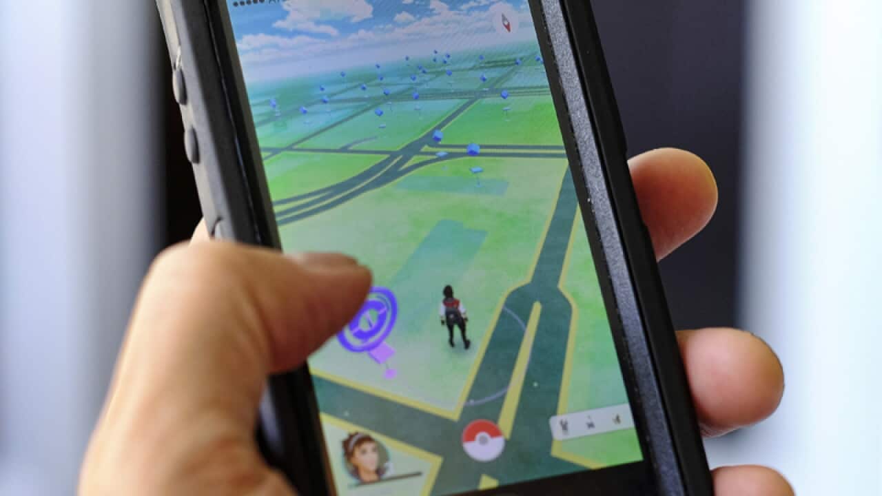 Pokemon Go is displayed on a cell phone