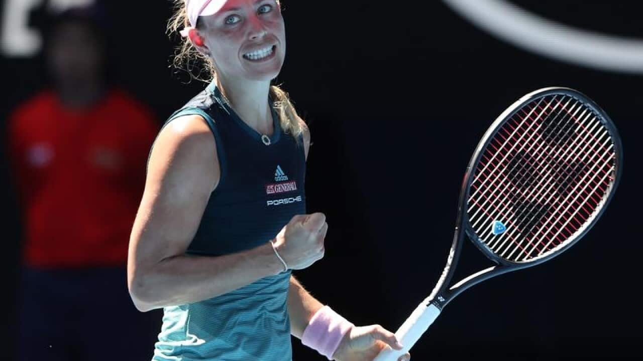 Angelique Kerber of Germany in action