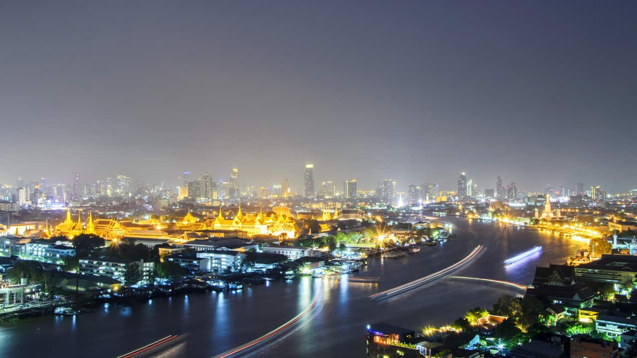 Bangkok, Thailand at night. (AAP)