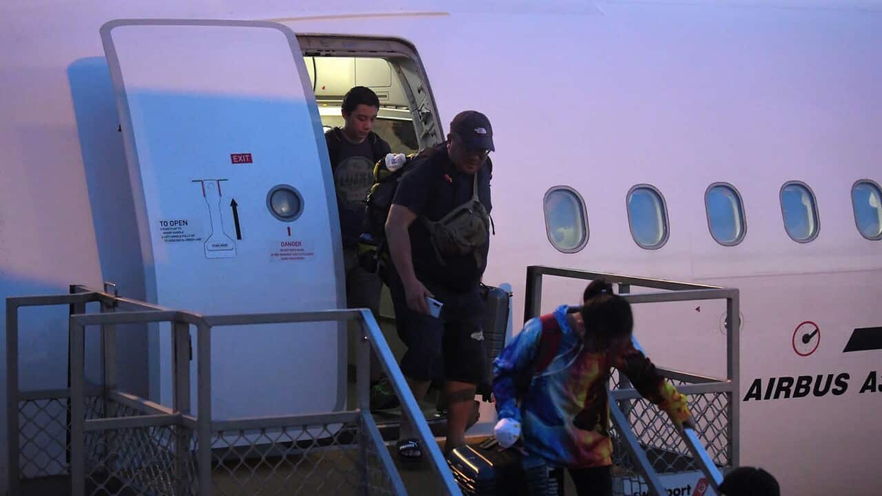 Australian evacuees who were quarantined on Christmas Island.