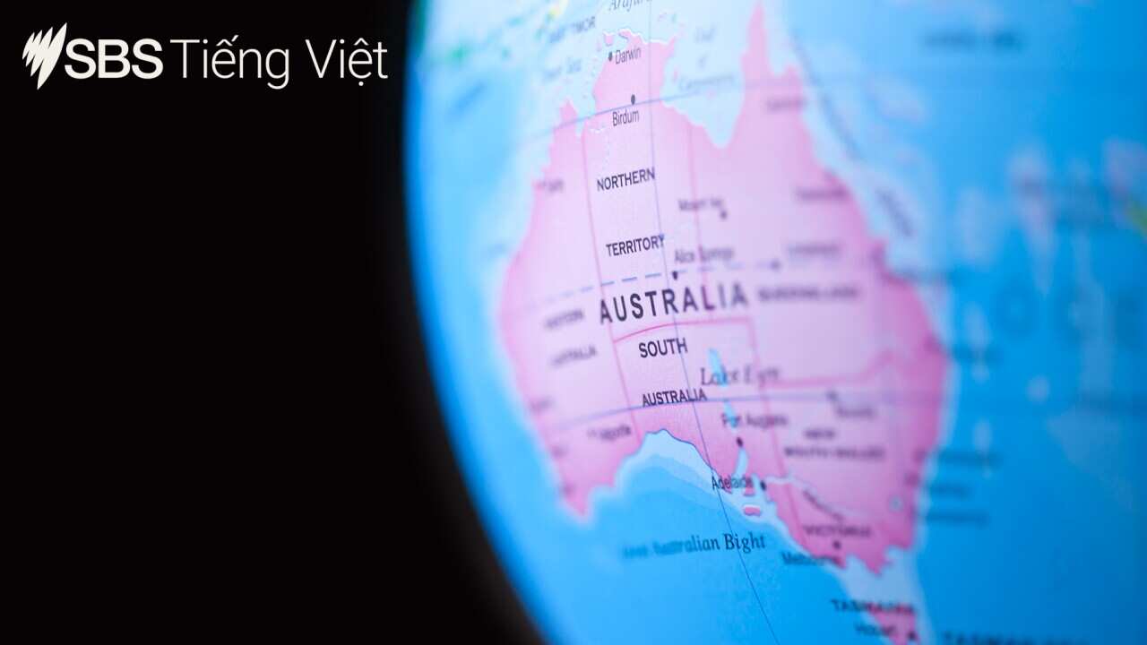 The map of Australia