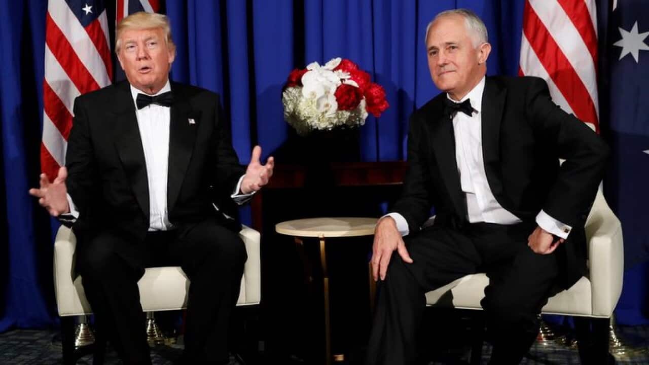 Präsident Donald Trump trifft den Australischen Primierminister Malcolm Turnbull