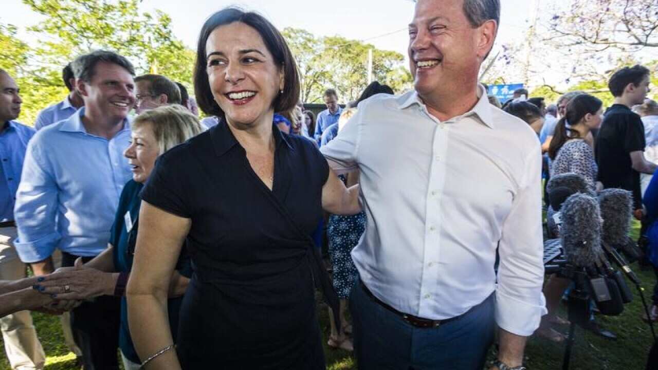 Queensland LNP leader Tim Nicholls and deputy Deb Frecklington