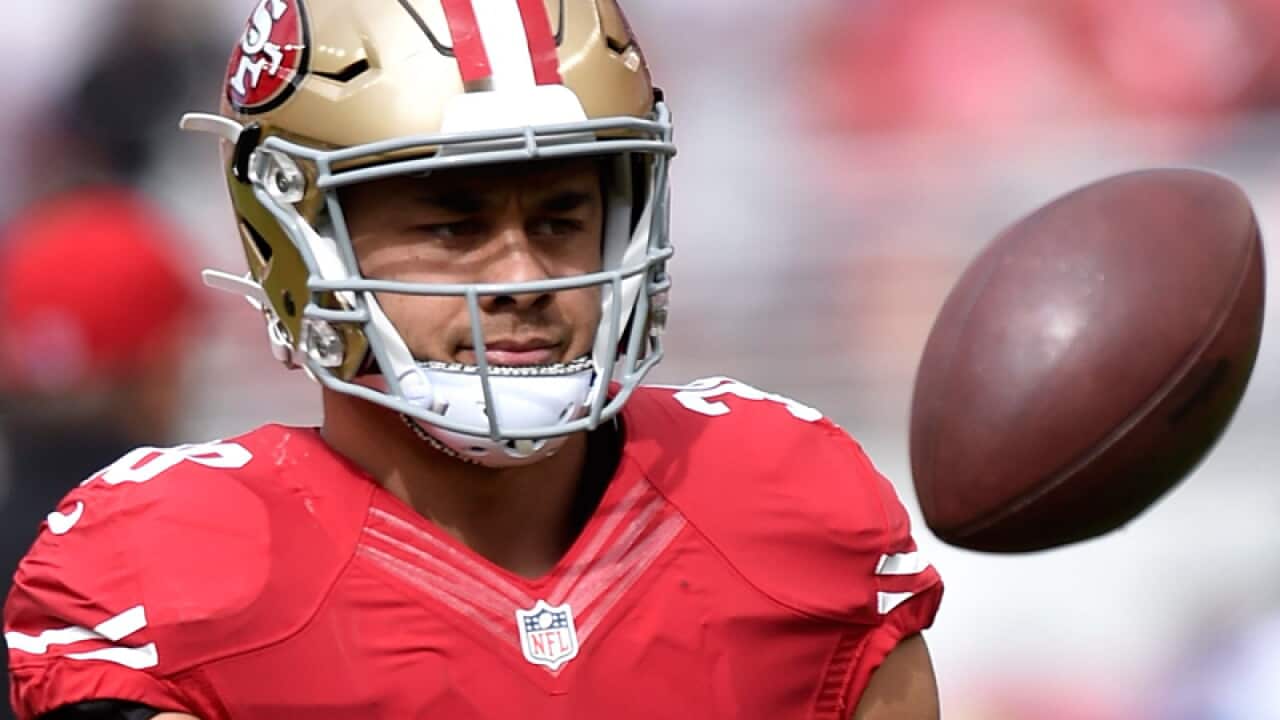 San Francisco 49ers running back Jarryd Hayne of Australia