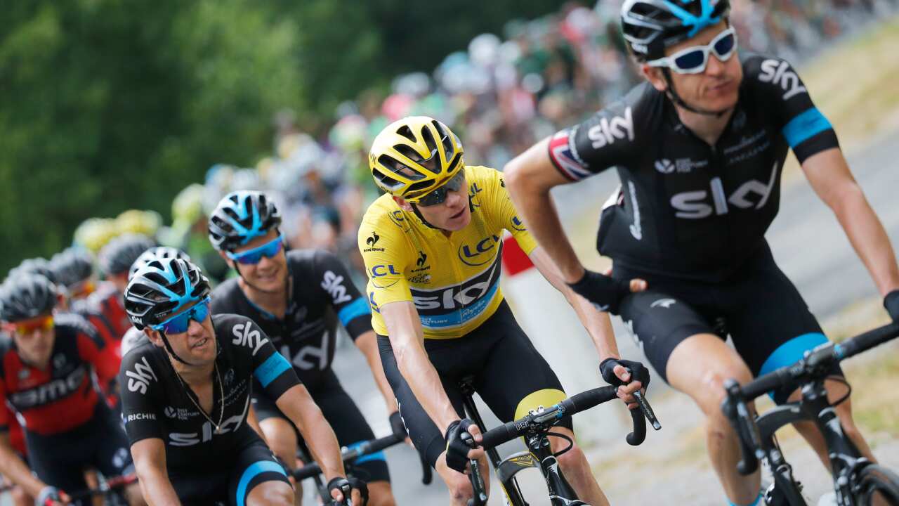 Richie Porte, Chris Froome, Geraint Thomas, Team Sky, Tour de France 2015