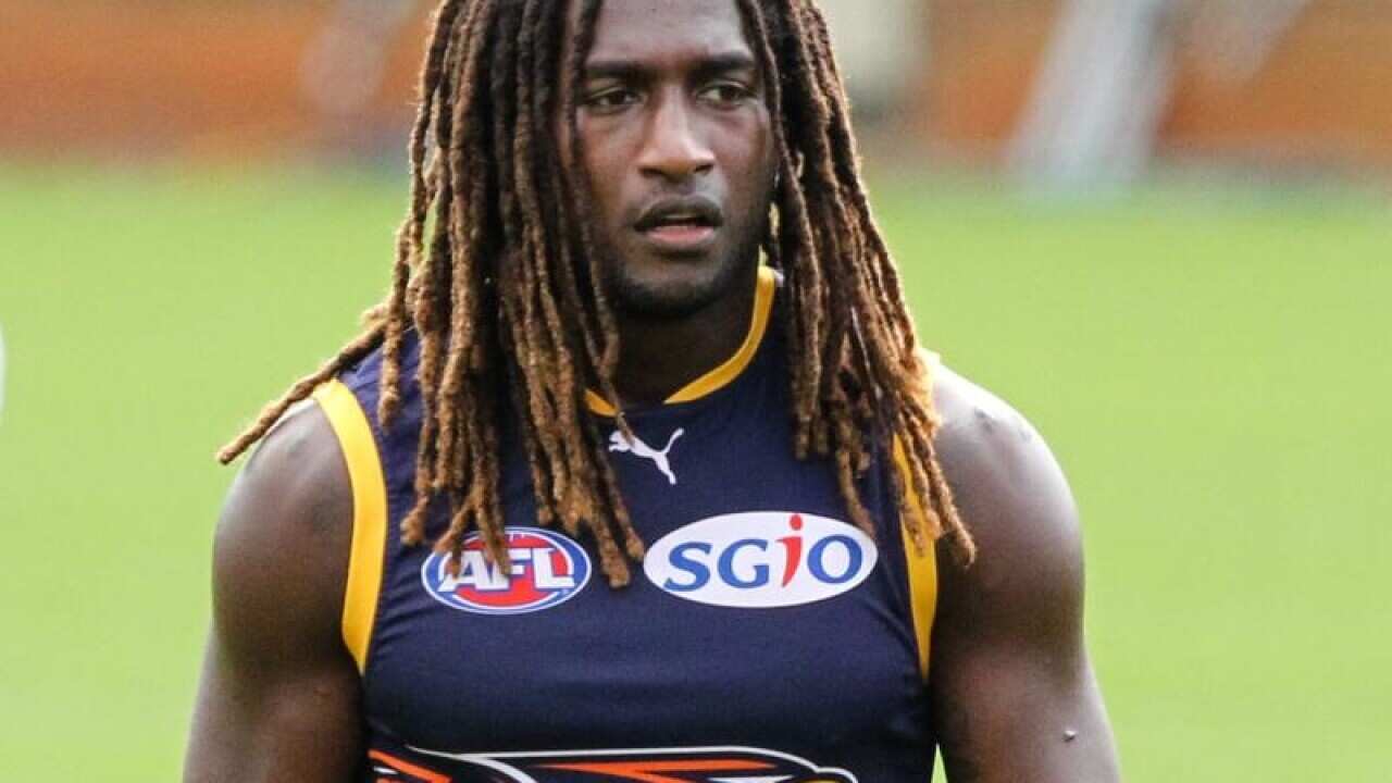 This is a file image of West Coast Eagles AFL player Nic Naitanui.