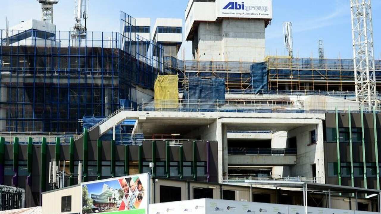 big building under construction