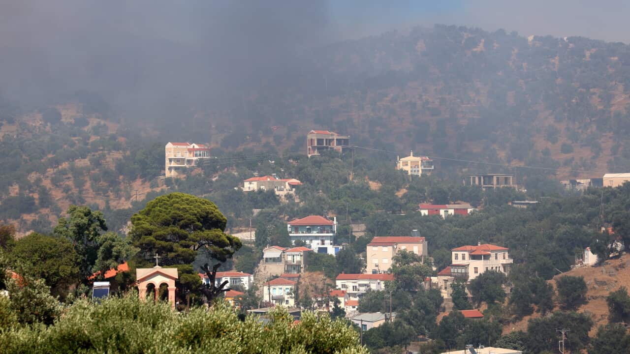 Wildfire prompts evacuation in Plomari