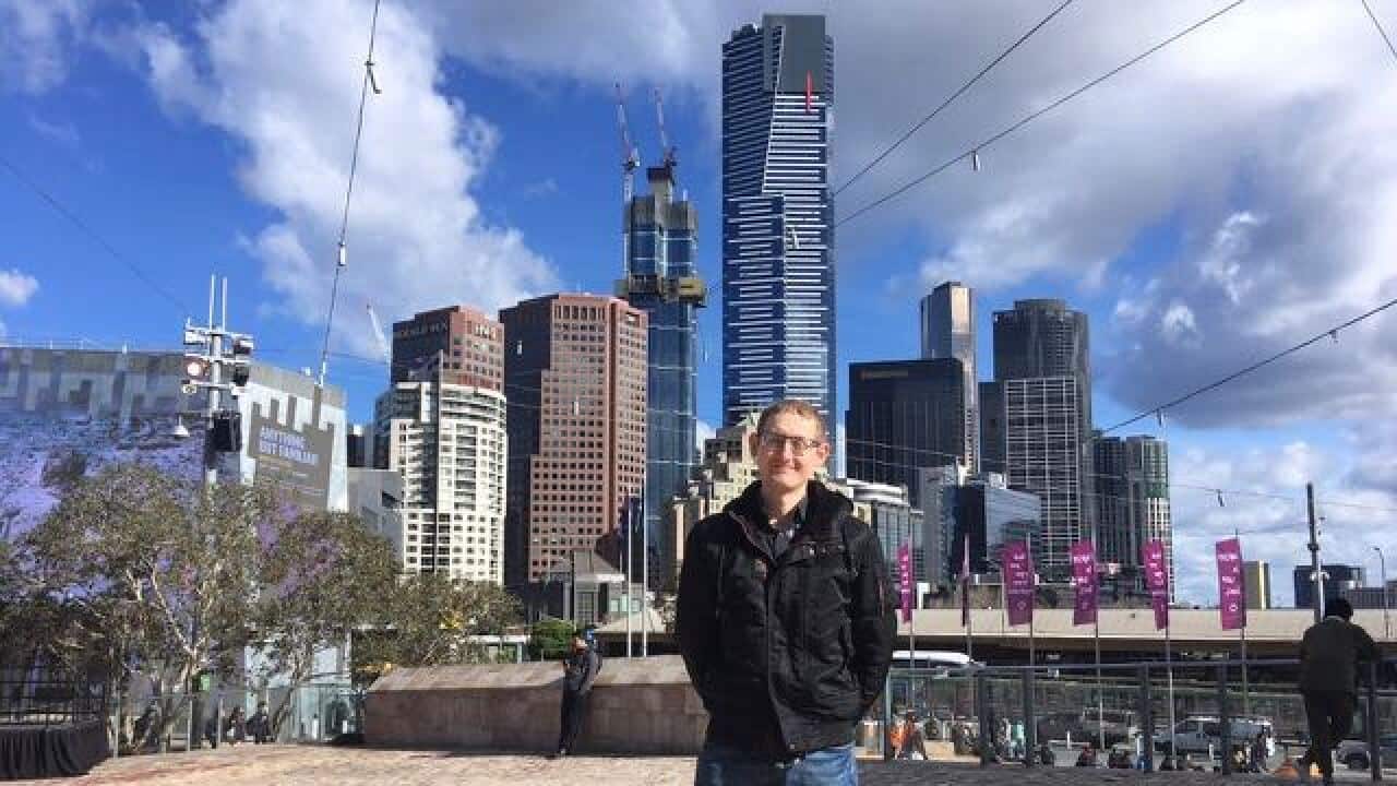 James Tavlian in Federation square