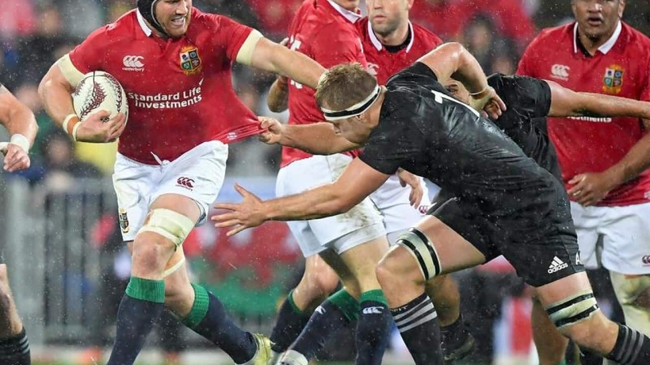 Sean O'Brien produces a fend