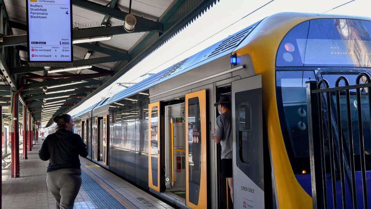 Sydney commuters have been encouraged to avoid travelling by train on Tuesday morning because of an overnight strike by rail workers.