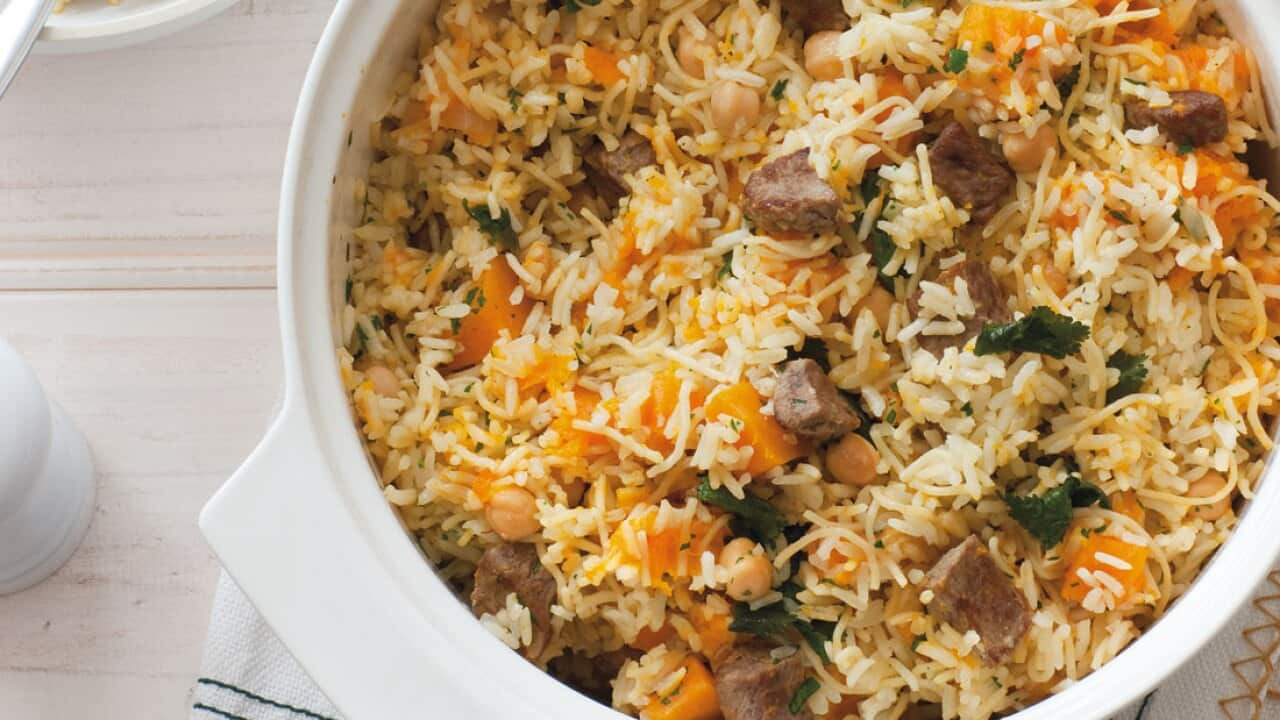 lamb and pumpkin pilaf