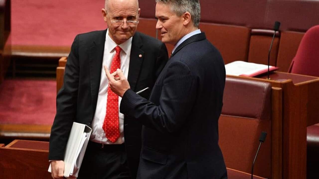 David Leyonhjelm and Mathias Cormann