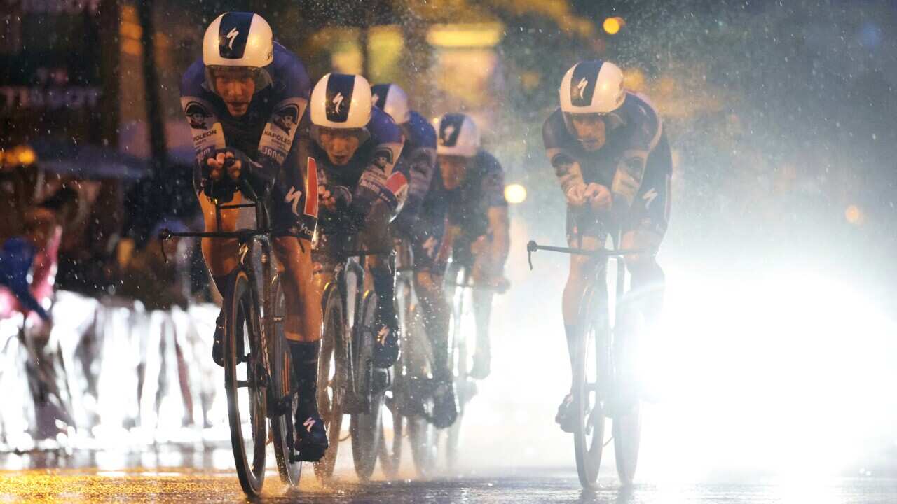 Remco Evenepoel formed part of Soudal Quick-Step's squad for the opening stage of the 2023 Vuelta a Espana