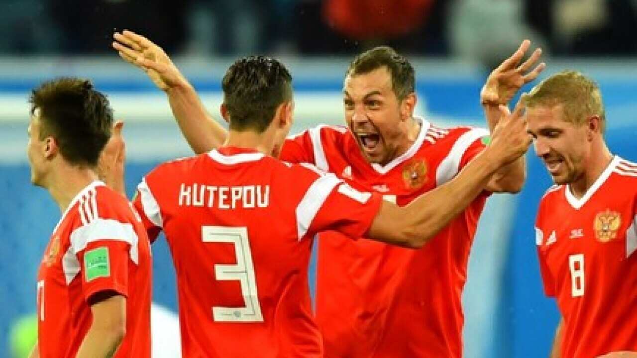 Russia on brink of knockout stage after win over Egypt