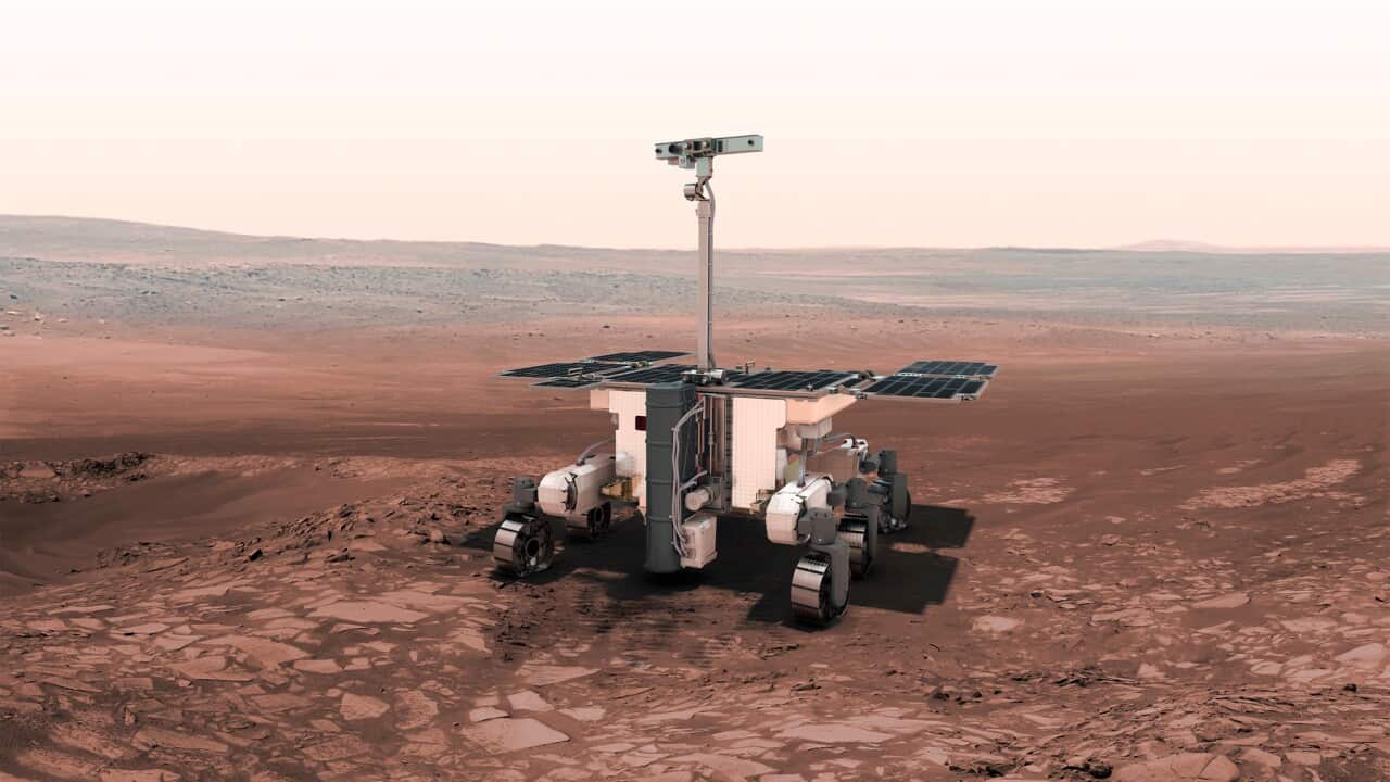 The European-Russian ExoMars rover which will drill into the Martian surface