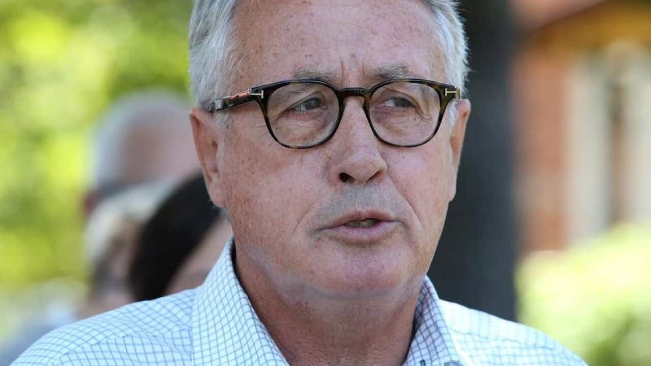 Wayne Swan speaking at a press conference earlier this year.