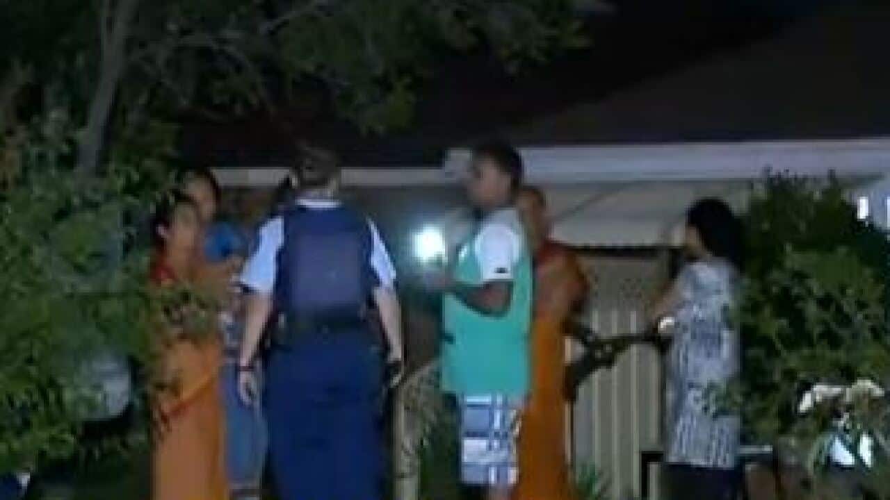 A baby and her parents have been injured in a house fire in Minto, in Sydney's southwest.